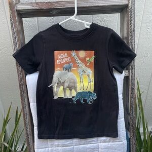 Kids Black Animal Adventure T-Shirt